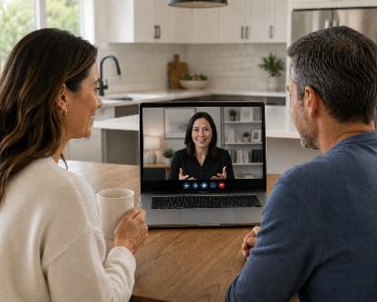 Two people having a one-to-one conversation